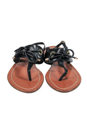 Current Boutique-Kate Spade - Black Leather Thong Sandals Sz 5