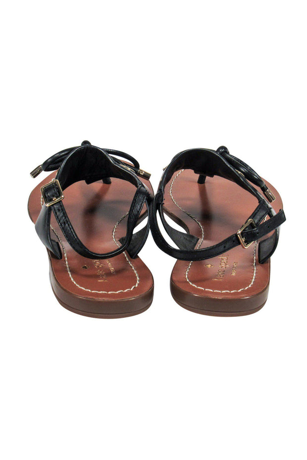 Current Boutique-Kate Spade - Black Leather Thong Sandals Sz 5