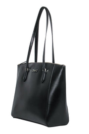 Current Boutique-Kate Spade - Black Leather Zipper Tote w/ Laptop Sleeve