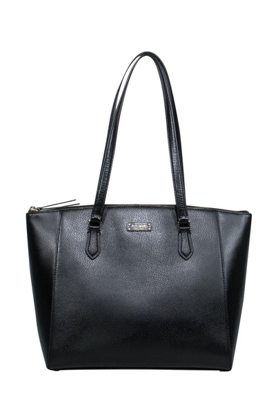 Current Boutique-Kate Spade - Black Leather Zipper Tote w/ Laptop Sleeve