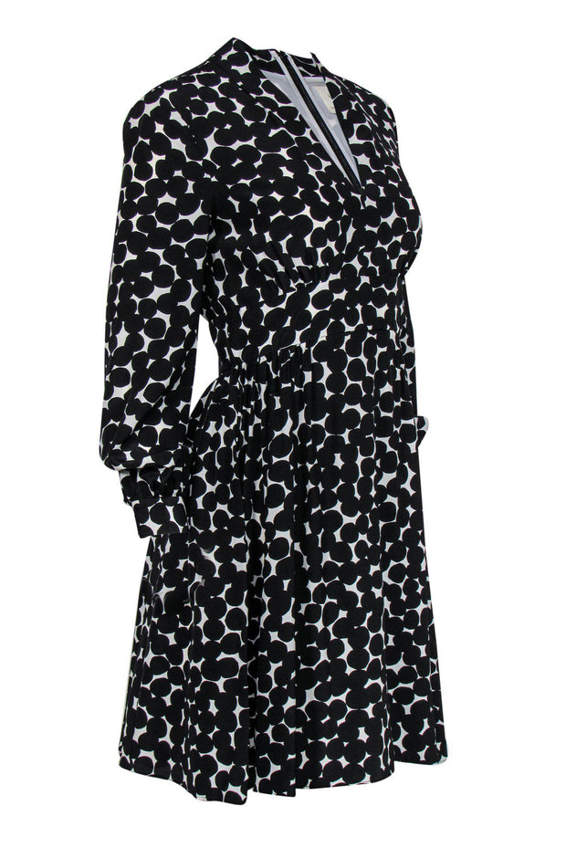 Current Boutique-Kate Spade - Black Long Sleeve Polka Dot Dress Sz 2