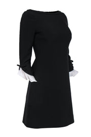 Current Boutique-Kate Spade - Black Long Sleeve Shift Dress w/ Tied Ruffled Cuffs Sz 0