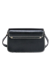 Current Boutique-Kate Spade - Black Mini Crossbody w/ Cream Stitching Detail