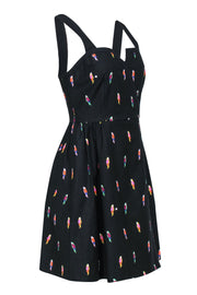 Current Boutique-Kate Spade - Black Parrot Print Fit & Flare Mini Dress Sz 4