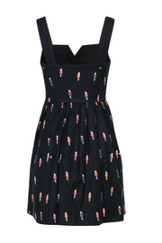 Current Boutique-Kate Spade - Black Parrot Print Fit & Flare Mini Dress Sz 4