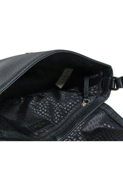 Current Boutique-Kate Spade - Black Pebbled Leather Flap Closure w/ Bow