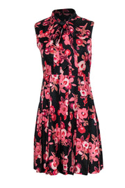 Current Boutique-Kate Spade - Black & Pink Floral Print Silk Dress Sz 2