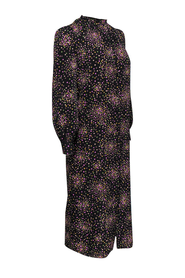 Current Boutique-Kate Spade - Black Polka Dot Button-Up Maxi Dress Sz XS