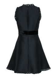 Current Boutique-Kate Spade - Black Sleeveless Fit & Flare Dress w/ Ruffles Sz 4
