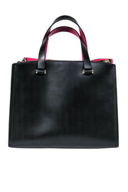 Current Boutique-Kate Spade - Black Smooth Leather Convertible Square Satchel