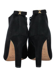 Current Boutique-Kate Spade - Black Suede Booties w/ Bow Sz 8