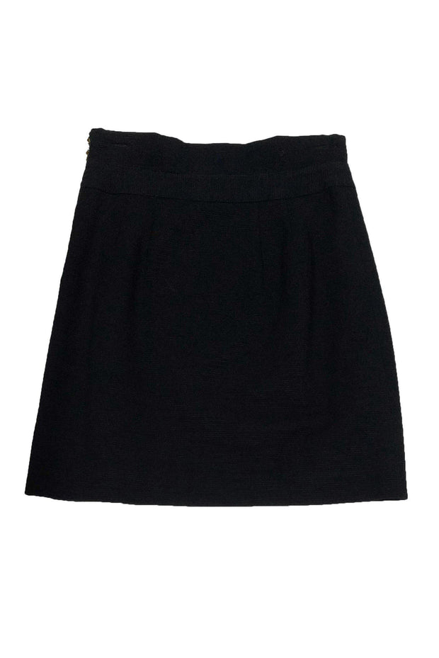 Current Boutique-Kate Spade - Black Textured Pencil Skirt Sz 4