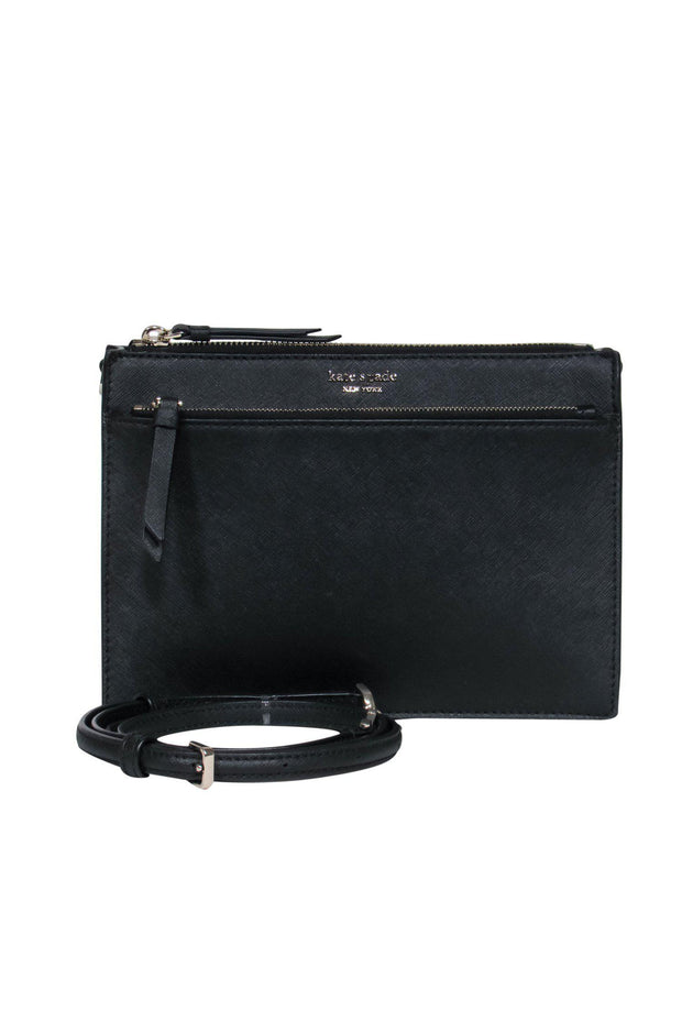 Current Boutique-Kate Spade - Black Textured Square Crossbody Bag