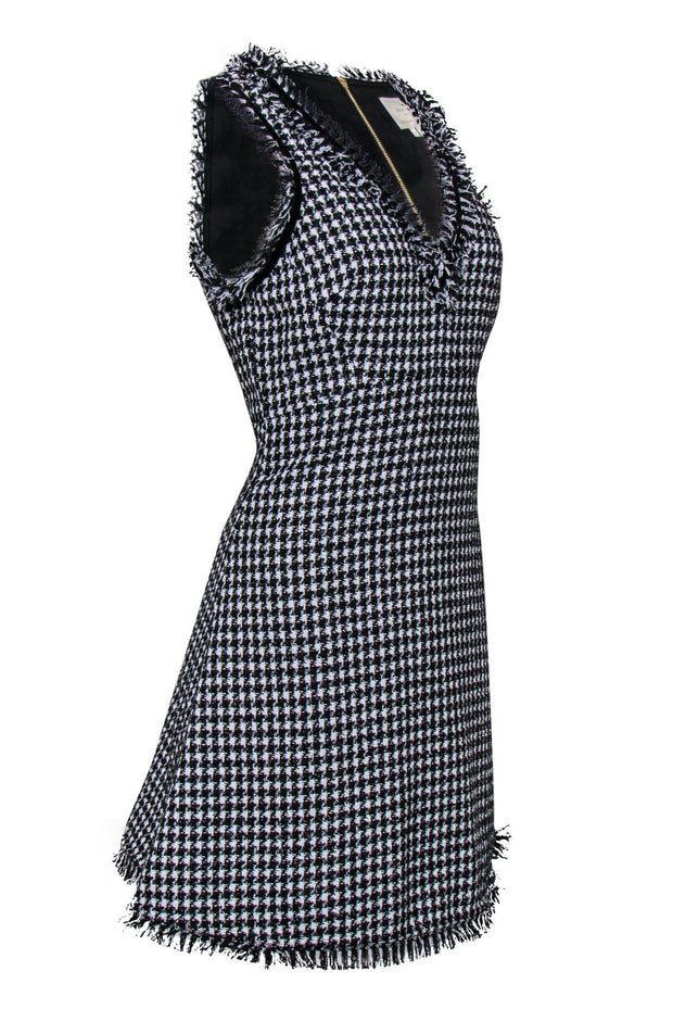 Current Boutique-Kate Spade - Black & White Houndstooth Sparkly Tweed Dress Sz 6