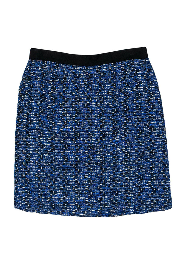 Current Boutique-Kate Spade - Blue & Black Tweed Pencil Skirt Sz 8