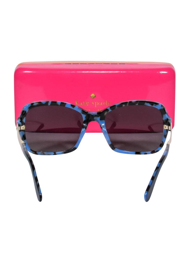Current Boutique-Kate Spade - Blue Tortoise Shell Wayfarer-Style Sunglasses