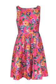 Current Boutique-Kate Spade - Bright Pink Floral A-Line Dress Sz 12