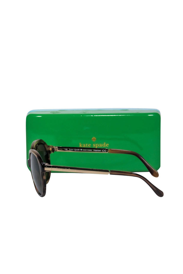 Current Boutique-Kate Spade - Brown Marbled Round Sunglasses