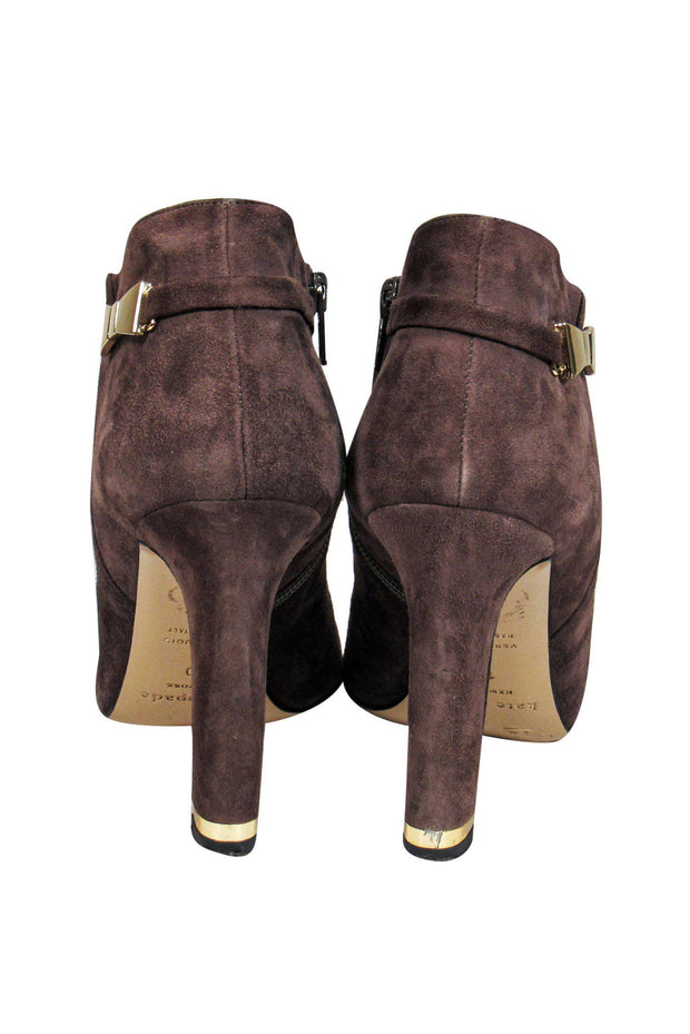 Current Boutique-Kate Spade - Brown Suede Heeled Booties Sz 10