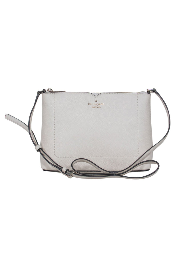 Current Boutique-Kate Spade - Cream Pebbled Leather "Harlow" Crossbody Bag