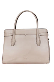 Current Boutique-Kate Spade - Cream Smooth Leather Convertible Satchel