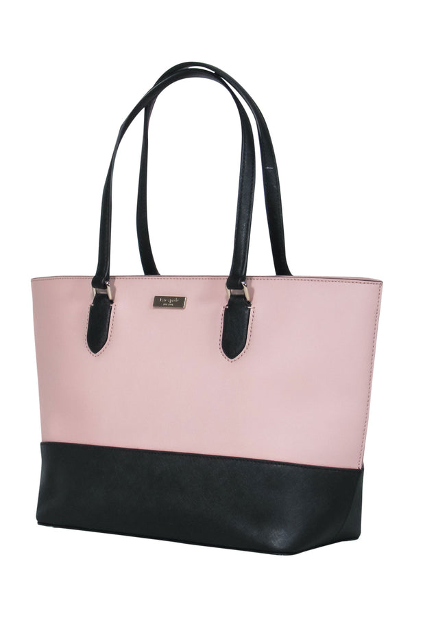 Current Boutique-Kate Spade - Dusty Pink & Black "Medium Dally" Zippered Tote