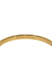 Current Boutique-Kate Spade - Gold, Black & White Striped "Take a Bow" Bangle