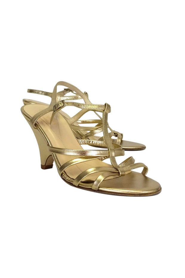 Current Boutique-Kate Spade - Gold Strappy Heels Sz 6