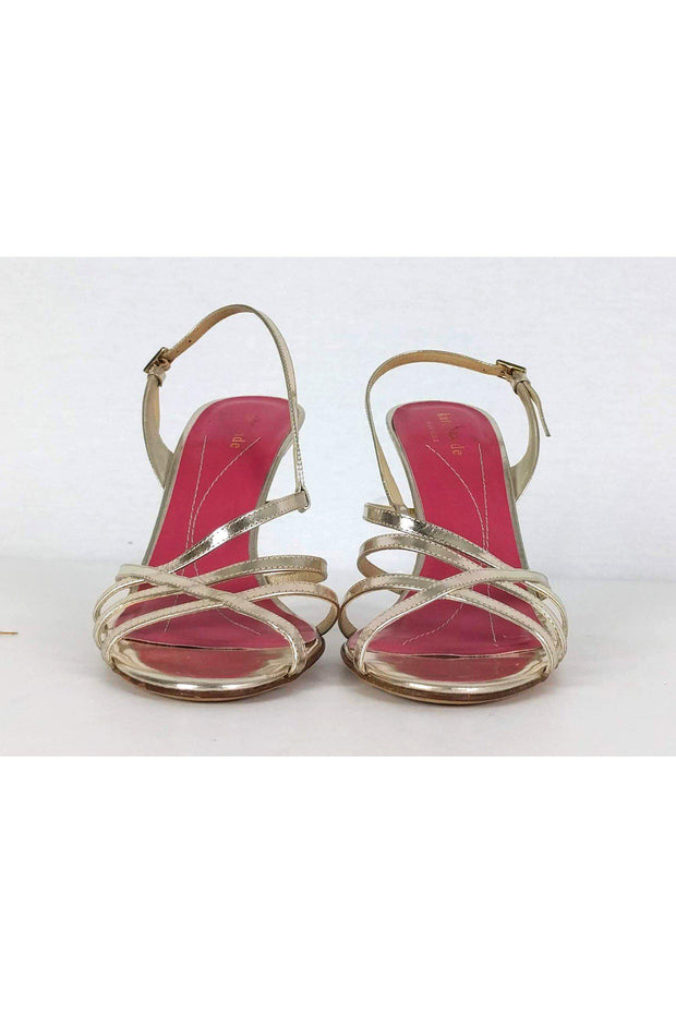 Current Boutique-Kate Spade - Gold Strappy Heels Sz 8