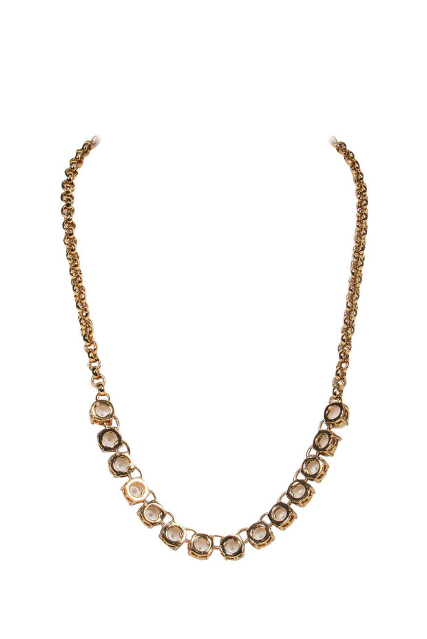 Current Boutique-Kate Spade - Gold-Toned Faux Pearl Chain Necklace