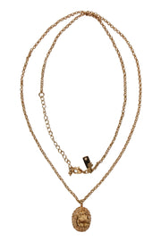 Current Boutique-Kate Spade - Gold-Toned Gem Hedgehog Pendant Necklace