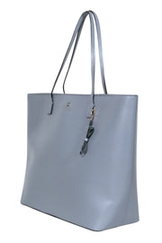 Current Boutique-Kate Spade - Gray Smooth Large Leather Zippered Tote