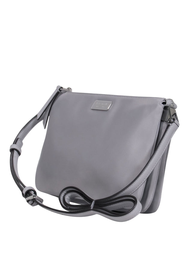 Current Boutique-Kate Spade - Grey Nylon Triple Gusset Crossbody Purse