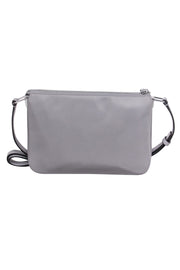 Current Boutique-Kate Spade - Grey Nylon Triple Gusset Crossbody Purse