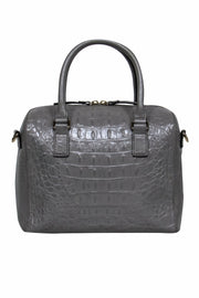 Current Boutique-Kate Spade - Grey Reptile Embossed Leather Crossbody