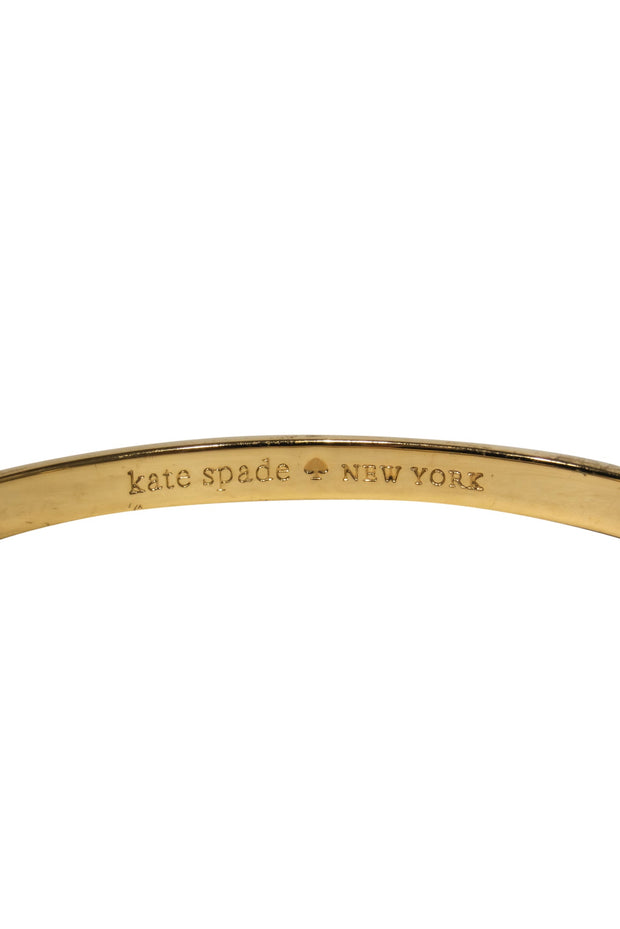 Current Boutique-Kate Spade - Hot Pink & Gold “Hot to Trot” Engraved Bangle