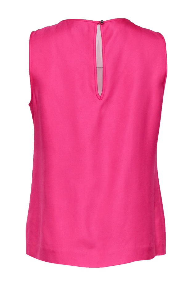 Current Boutique-Kate Spade - Hot Pink Tank w/ Floral Jeweled Neckline Sz 10