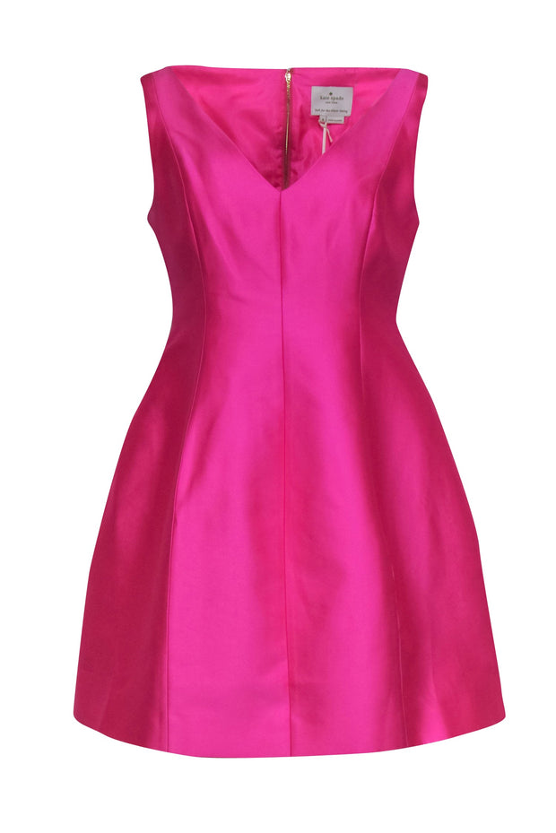 Current Boutique-Kate Spade – Hot Pink V-Neck Fit & Flare Sleeveless Dress Sz 8