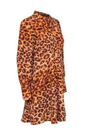 Current Boutique-Kate Spade - Leopard Print Long Sleeve Shirtdress Sz 8