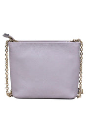 Current Boutique-Kate Spade - Light Grey Pebbled Leather Gold Chain Crossbody