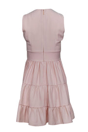 Current Boutique-Kate Spade - Light Pink Floral Embroidered Sleeveless Tiered Fit & Flare Dress Sz 6