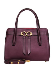 Current Boutique-Kate Spade - Maroon Double Handle Mini Tote Bag w/ Crossbody Strap