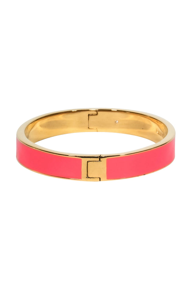 Current Boutique-Kate Spade - Pink & Gold Spade Cutout Bangle