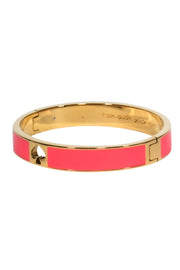 Current Boutique-Kate Spade - Pink & Gold Spade Cutout Bangle