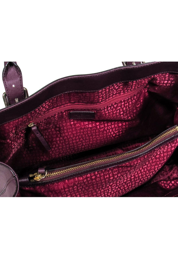 Current Boutique-Kate Spade - Plum Saffiano Leather Tote