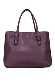 Current Boutique-Kate Spade - Plum Saffiano Leather Tote