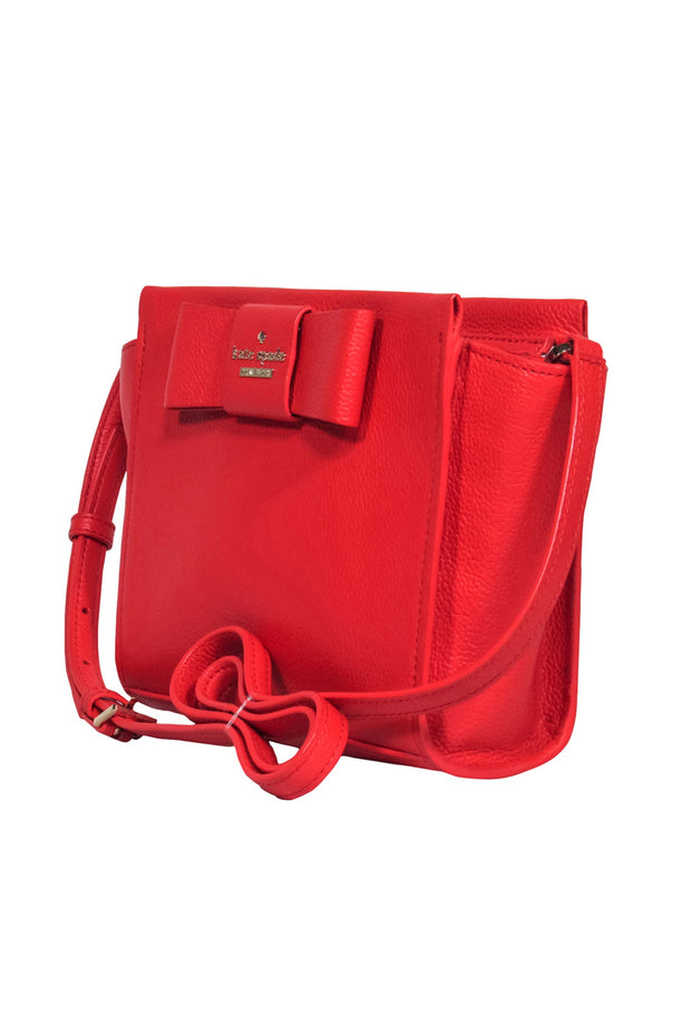 Current Boutique-Kate Spade - Red Leather Bow Front Crossbody Bag