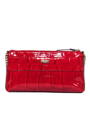 Current Boutique-Kate Spade - Red Patent Leather Reptile Textured Shoulder Bag