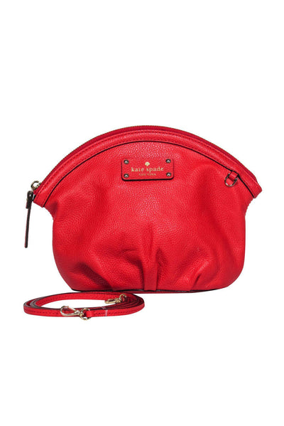 Current Boutique-Kate Spade - Red Pebbled Leather Domed Crossbody