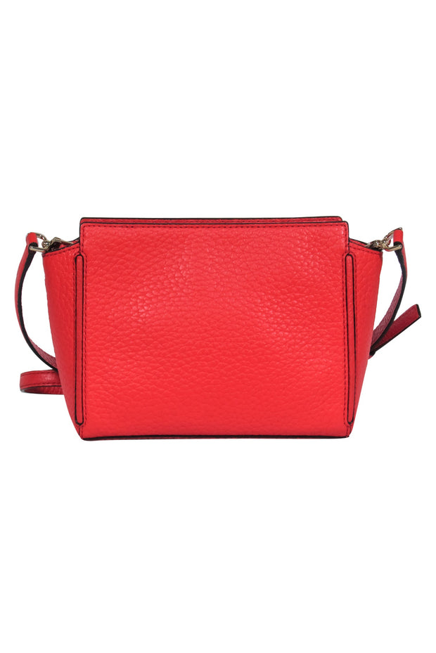 Current Boutique-Kate Spade - Red Pebbled Leather Structured Crossbody